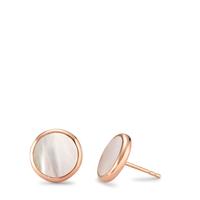Clous d'oreilles Argent rosé Plaqué or nacre blanc Ø12 mm-594437