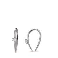 Boucles d'oreilles Argent Zircone 2 Pierres Rhodié-594442