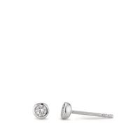 Ohrstecker Silber Zirkonia 2 Steine rhodiniert Ø4 mm-594445