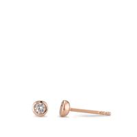 Ohrstecker Silber Zirkonia 2 Steine rosé vergoldet Ø4 mm-594446
