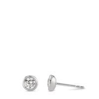 Ohrstecker Silber Zirkonia 2 Steine rhodiniert Ø5.5 mm-594484