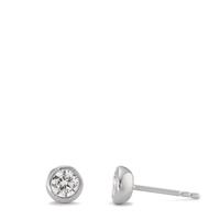 Ohrstecker Silber Zirkonia 2 Steine rhodiniert Ø6 mm-594493