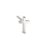 Clous d'oreille à l'unité Or blanc 18K Croix-594504