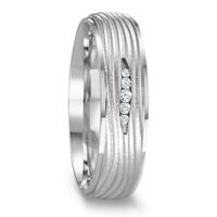 Alliance Or blanc 18K Diamant 0.045 ct, 5 Pierres, w-si-594715