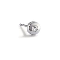 Clous d'oreille à l'unité Or blanc 18K Diamant 0.03 ct, w-si Ø4.5 mm-594785