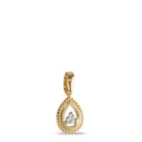 Pendentif Or jaune 9K Diamant 0.02 ct, brillant, p1 Ø5 mm-594855