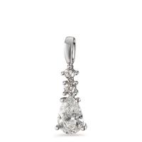 Pendentif Or blanc 9K Zircone 3 Pierres-594856