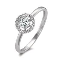 Bague Or blanc 9K Zircone Ø7 mm-594863