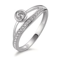Bague Or blanc 9K Zircone 21 Pierres-594912