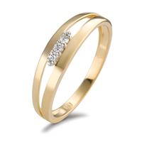 Bague Or jaune 18K Diamant 0.05 ct, 3 Pierres, brillant, w-si-594918