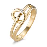 Bague Or jaune 18K Diamant 0.05 ct, brillant, w-si-594921