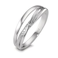 Bague Or blanc 18K Diamant 0.03 ct, 5 Pierres, brillant, w-si-594924