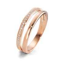 Bague Or rouge 18K Diamant 0.06 ct, 13 Pierres, brillant, w-si-594934