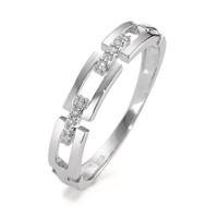 Bague Or blanc 18K Diamant 0.04 ct, 10 Pierres, brillant, w-si-594942