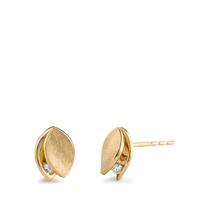 Clous d'oreilles Or jaune 18K Diamant 0.07 ct, 2 Pierres, brillant, w-si-594947