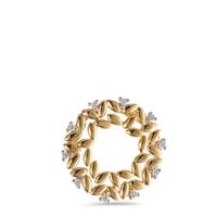 Pendentif Or jaune 18K Diamant 0.08 ct, 10 Pierres, brillant, w-si Bicolore Ø17 mm-594949
