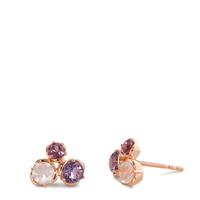 Clous d'oreilles Or rouge 18K Améthyste Ø9 mm-594963