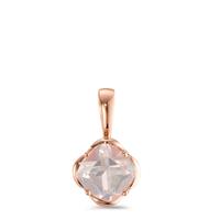 Pendentif Or rouge 18K Quartz rose Ø8 mm-594965