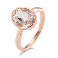 Bague Or rouge 18K Morganite champagne, ovale-594967