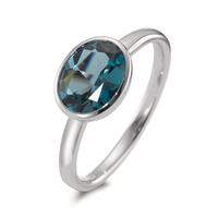Bague Or blanc 18K Topaze London Blue-594970
