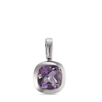 Pendentif Or blanc 18K Améthyste Ø8 mm-594977