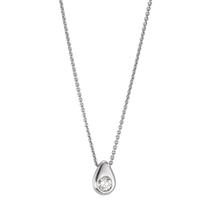 Collier Or blanc 18K Diamant 0.06 ct, w-si 40-42 cm-595011