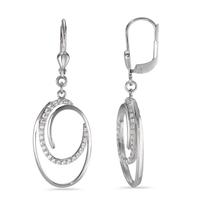 Pendant d'oreilles Argent Zircone 50 Pierres Rhodié-595088