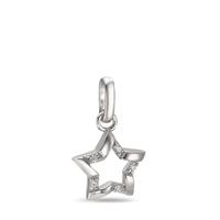 Anhänger Silber Zirkonia 5 Steine rhodiniert Stern Ø10 mm-595119