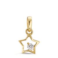 Pendentif Or jaune 9K Zircone Étoile Ø8 mm-595428