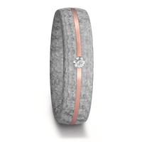 Alliance Or rose 14K, Carbone Diamant 0.05 ct, w-si-595434