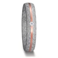 Alliance Or rose 14K, Carbone Diamant 0.03 ct, w-si-595438
