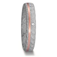 Alliance Or rose 14K, Carbone Diamant 0.015 ct, w-si-595440
