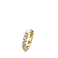 Créoles à charnières à l'unité Or jaune 18K Zircone 13 Pierres-595490