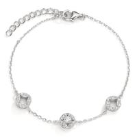 Bracelet Argent Zircone Rhodié 17-20 cm-595522