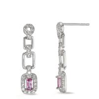 Pendant d'oreilles Argent Zircone Rhodié-595533