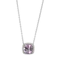 Collier Argent Améthyste Rhodié 40-45 cm-595566