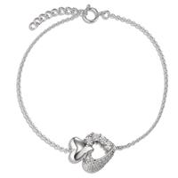 Bracelet Argent Zircone Coeur 17-19 cm-595743