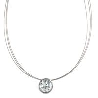 Collier Acier inoxydable Zircone blanc 42 cm Ø13 mm-595795