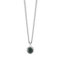 Chaînette avec pendentif Acier inoxydable Zircone vert 42 cm Ø7 mm-595811