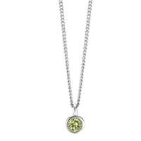 Chaînette avec pendentif Acier inoxydable Zircone vert 42 cm Ø7 mm-595812