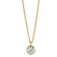 Chaînette avec pendentif Acier inoxydable Zircone blanc PVD 42 cm Ø9.5 mm-595832