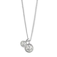 Chaînette avec pendentif Acier inoxydable Zircone blanc 45 cm Ø9.5 mm-595834
