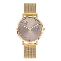 Montre Acier inoxydable, Métal Zircone jaune PVD Papillon Ø30 mm-595849