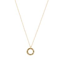 Collier Or jaune 9K Topaze blanc, Quartz fumé 38-42 cm Ø11 mm-595921