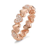 Bague Argent Zircone rosé Plaqué or Coeur-596382