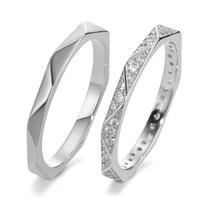 Bague Argent Zircone Rhodié-596387
