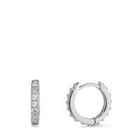 Créoles à charnières Argent Zircone 28 Pierres Rhodié-596474