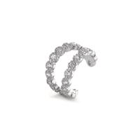 Ear cuff Argent Zircone Rhodié Ø9.5 mm-596689