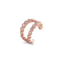 Ear cuff Argent Zircone rosé Plaqué or Ø9.5 mm-596690