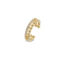 Ohrklemme Silber Zirkonia gelb vergoldet Ø14 mm-596694